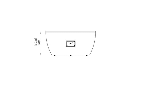 Ecosmart Fire Pod 40 Fire Pit Bowl - Graphite Finish / Black Burner - ESF.O.POD.40.GH.B